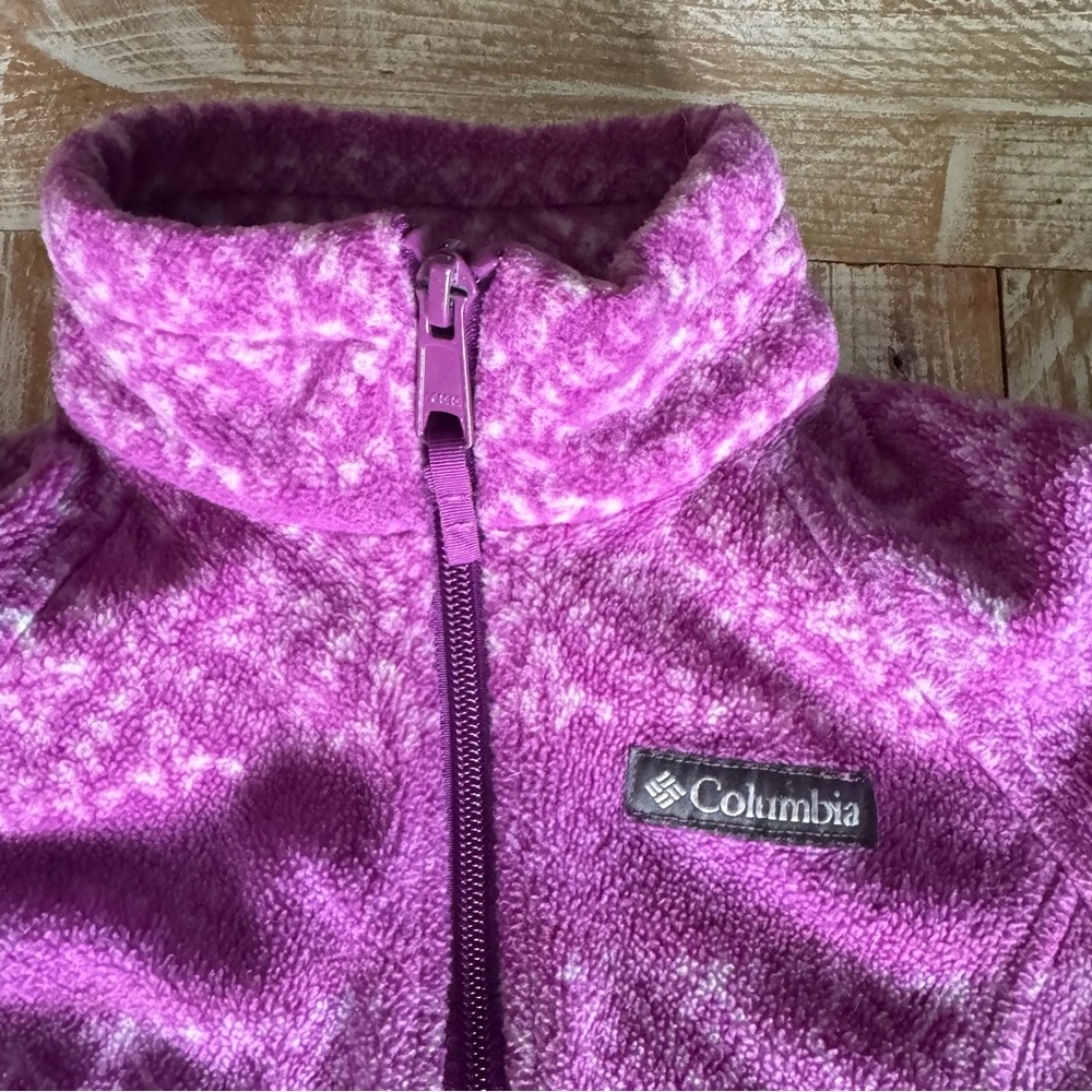 💜Columbia girls purple fleece jacket, zipper up with zip pockets💜 ~XXS - Picture 6 of 6